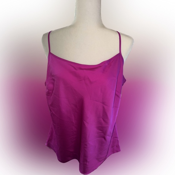 Pink sphaghetti strap satin tank top size xl - Picture 6 of 6